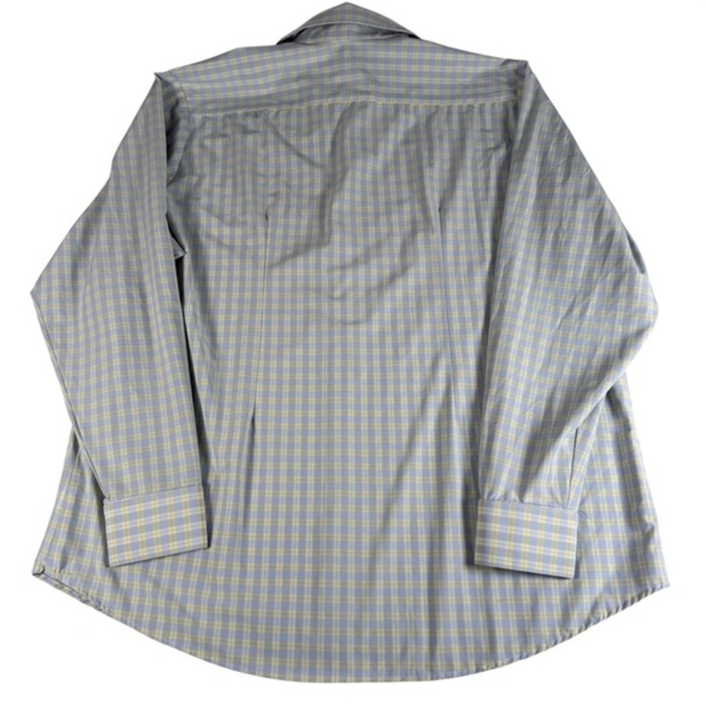 Mizzen Main Leeward Shirt Men XXL Blue Yellow Plaid Performance Stretch Golfcore - Picture 5 of 10